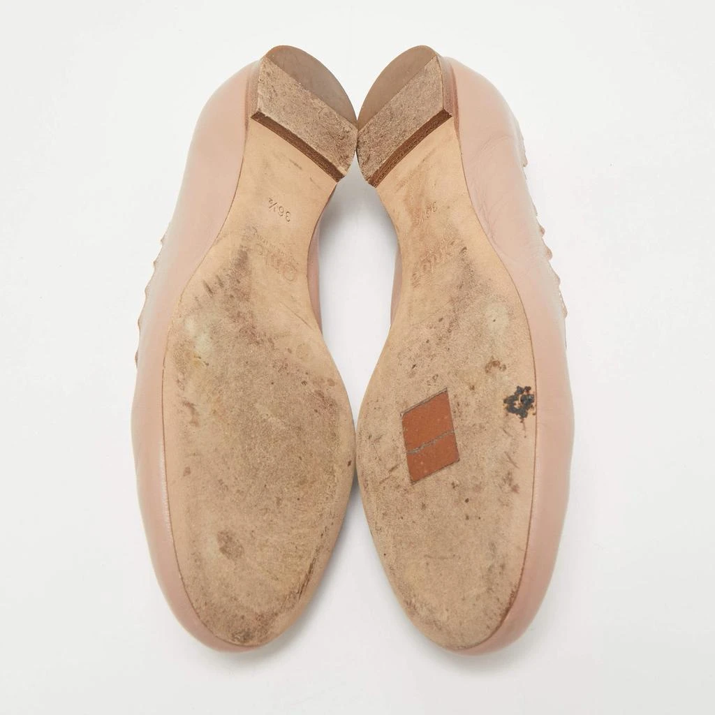 Chloé Chloe Dusty Pink Leather Scallop Lauren Ballet Flats Size 36.5 6