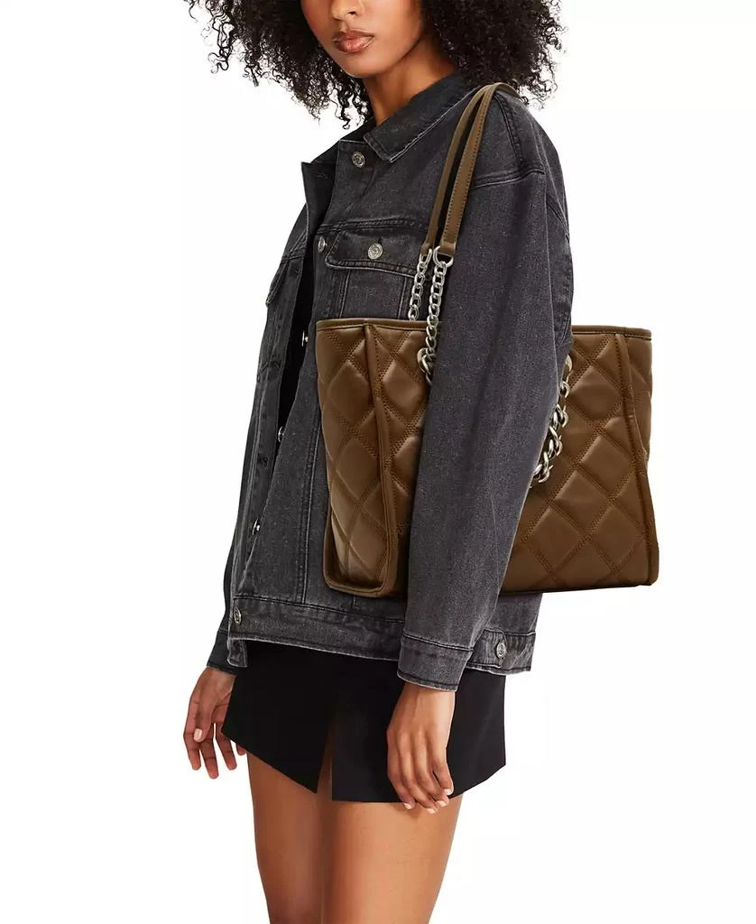 Steve Madden Katt Faux Leather Quilted Tote with Pouch 7