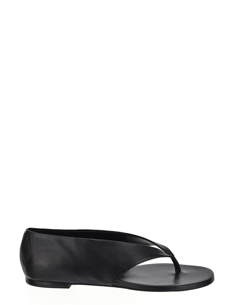 courreges Oblique Wedged Leather Sandals