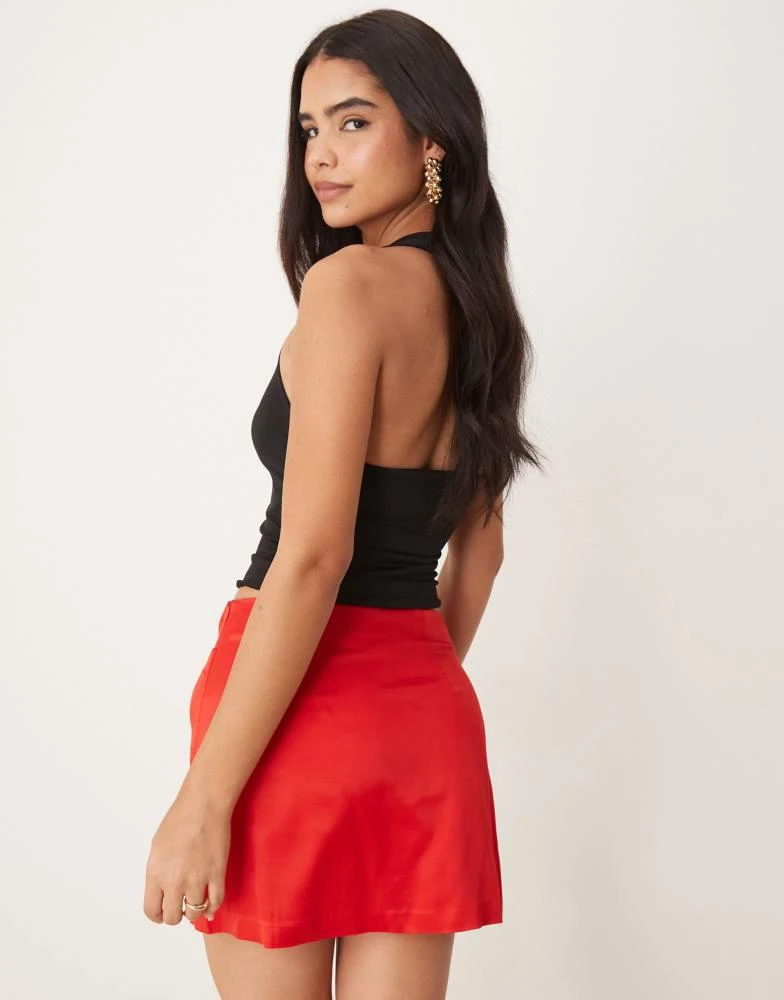 asos red bow dress ASOS LUXE - Structured Satin Bandeau Mini Dress - Women - Polyester/Viscose - 14 US