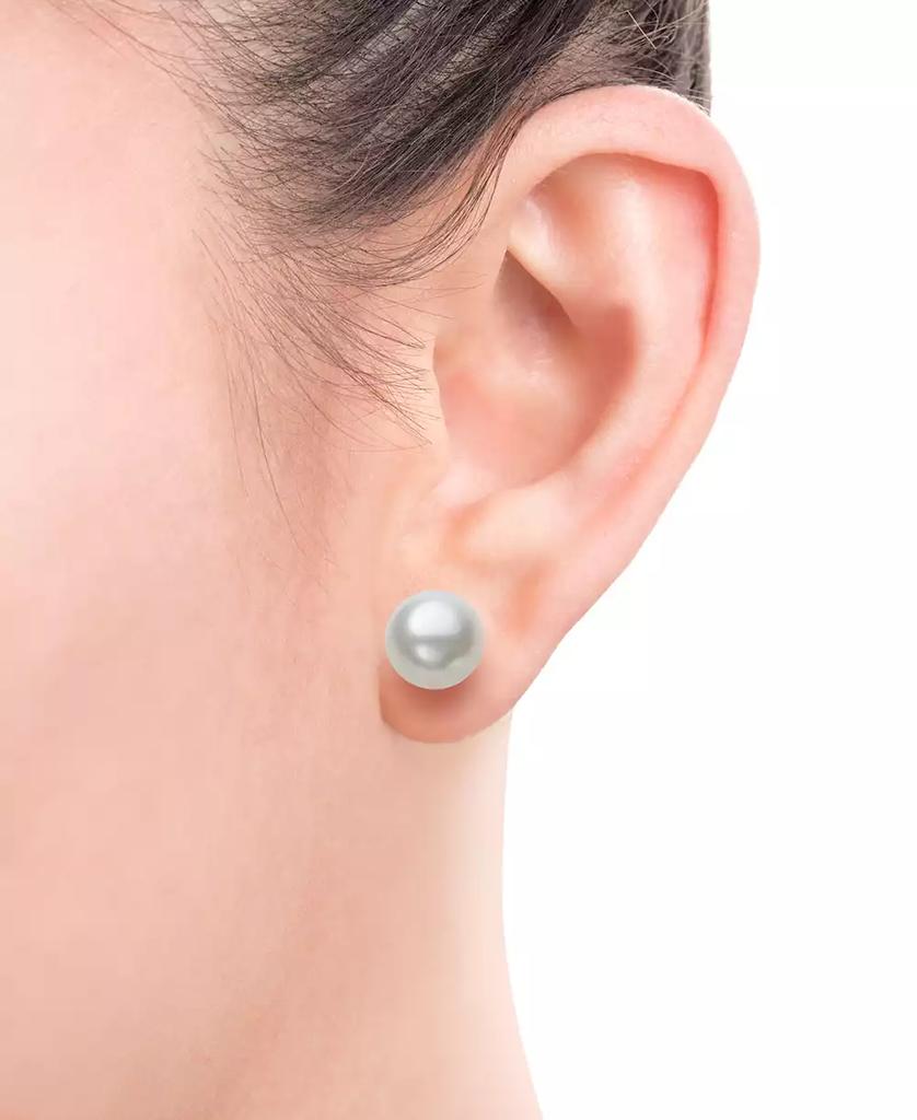 Belle de Mer Cultured Freshwater Button Pearl (8-9mm) Stud Earrings