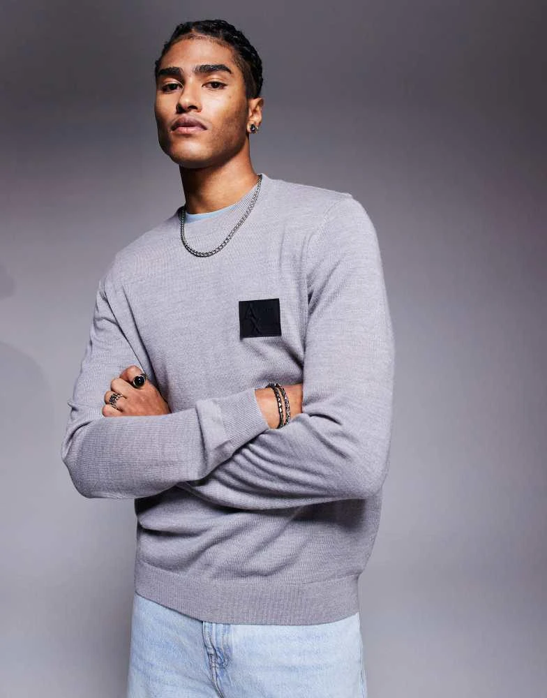 Armani Exchange Armani Exchange logo sweatshirt in grey 1