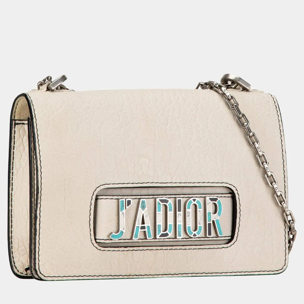 Dior Dior White Calfskin Mosaic J'Adior Flap Bag with Chain 2