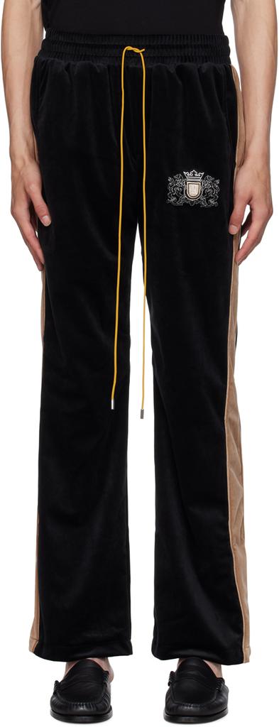 Rhude Black Embroidered Sweatpants