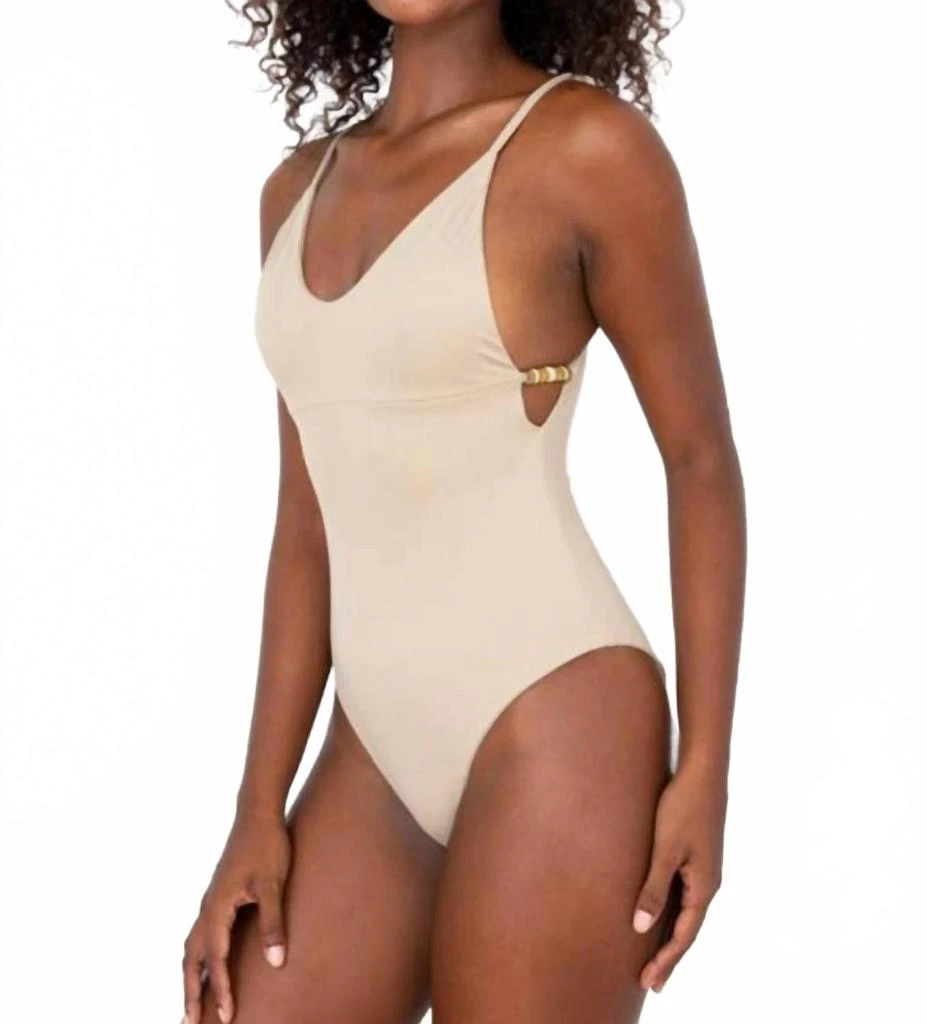 Phie Collective Olivia One Piece Swimsuit In Beige