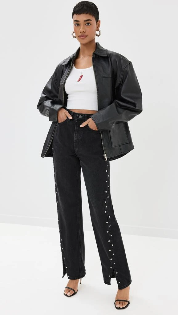 Reformation Cary High Rise Slouchy Straight Leg Jeans 5