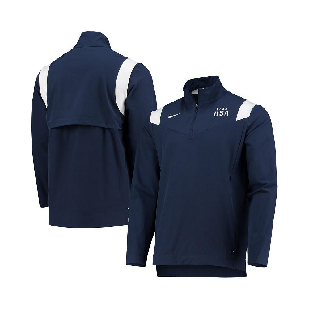Nike Men's Navy Team USA On-Field Quarter-Zip Jacket