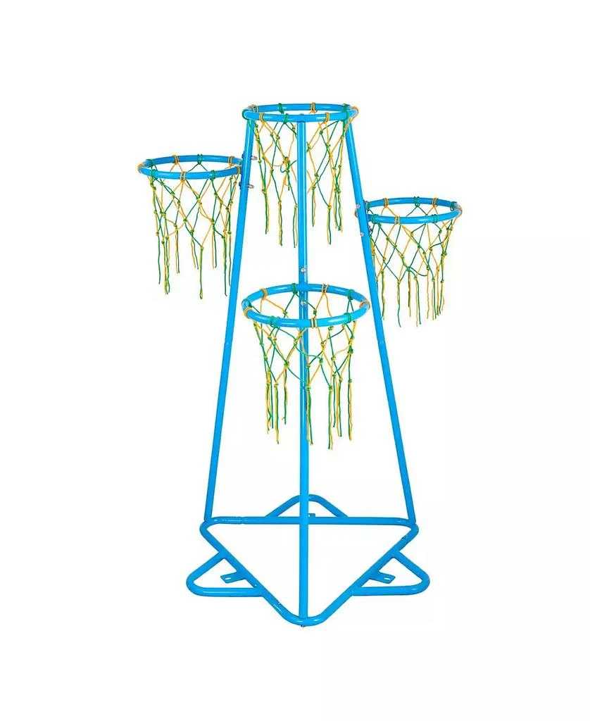 SUGIFT 4-Hoop Kids Basketball Set with Adjustable Height 
3 Balls 4