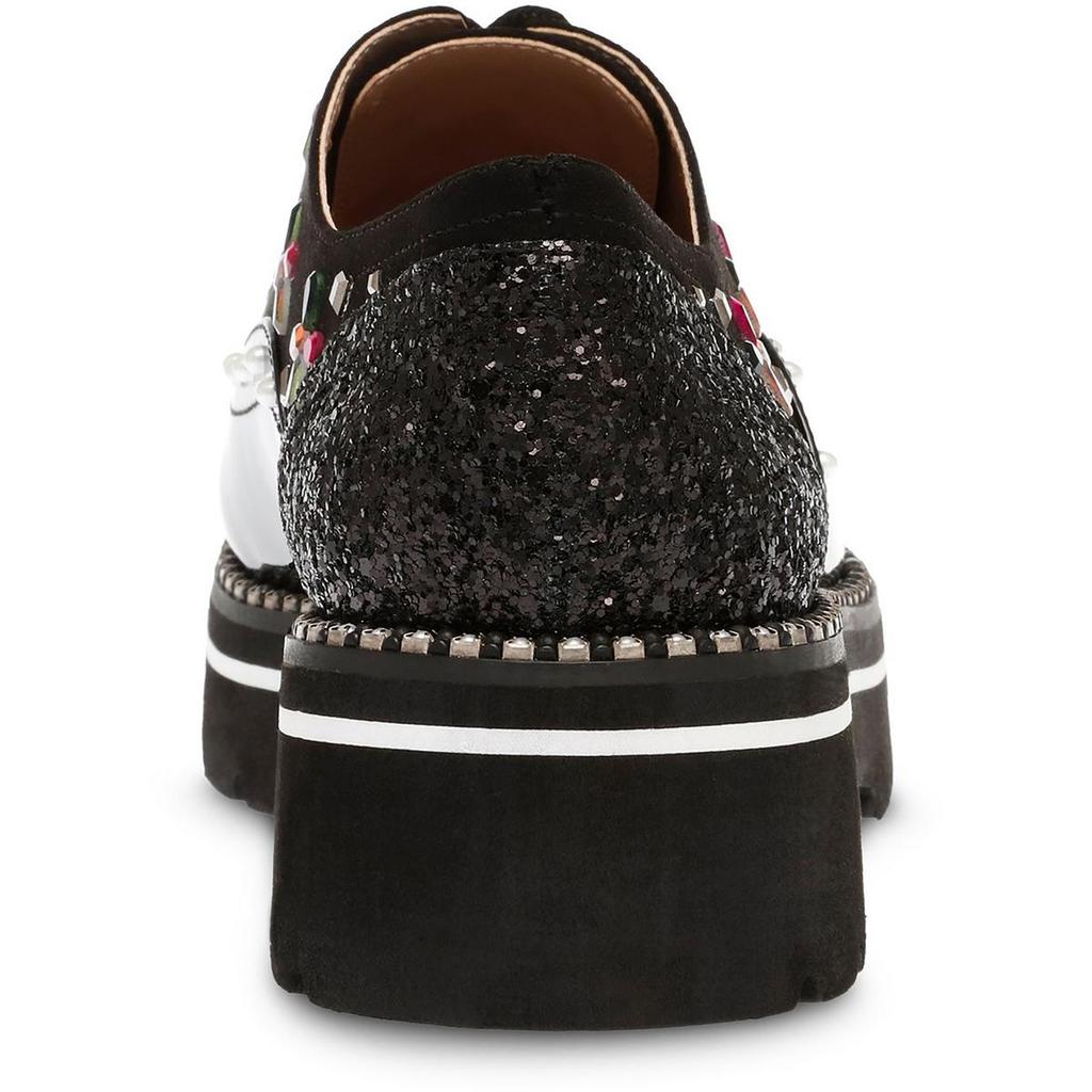 Betsey Johnson PIXXY Womens Patent Embellished Loafers