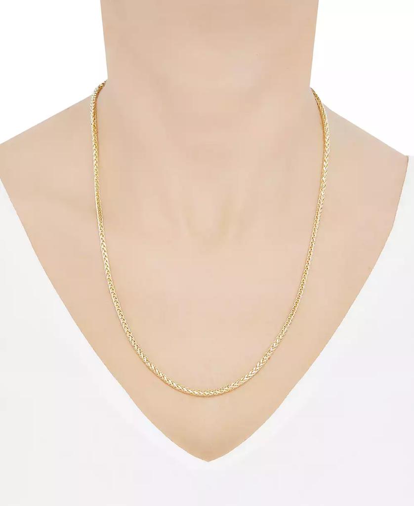 Italian Gold Wheat Link 22" Chain Necklace in 14k Gold