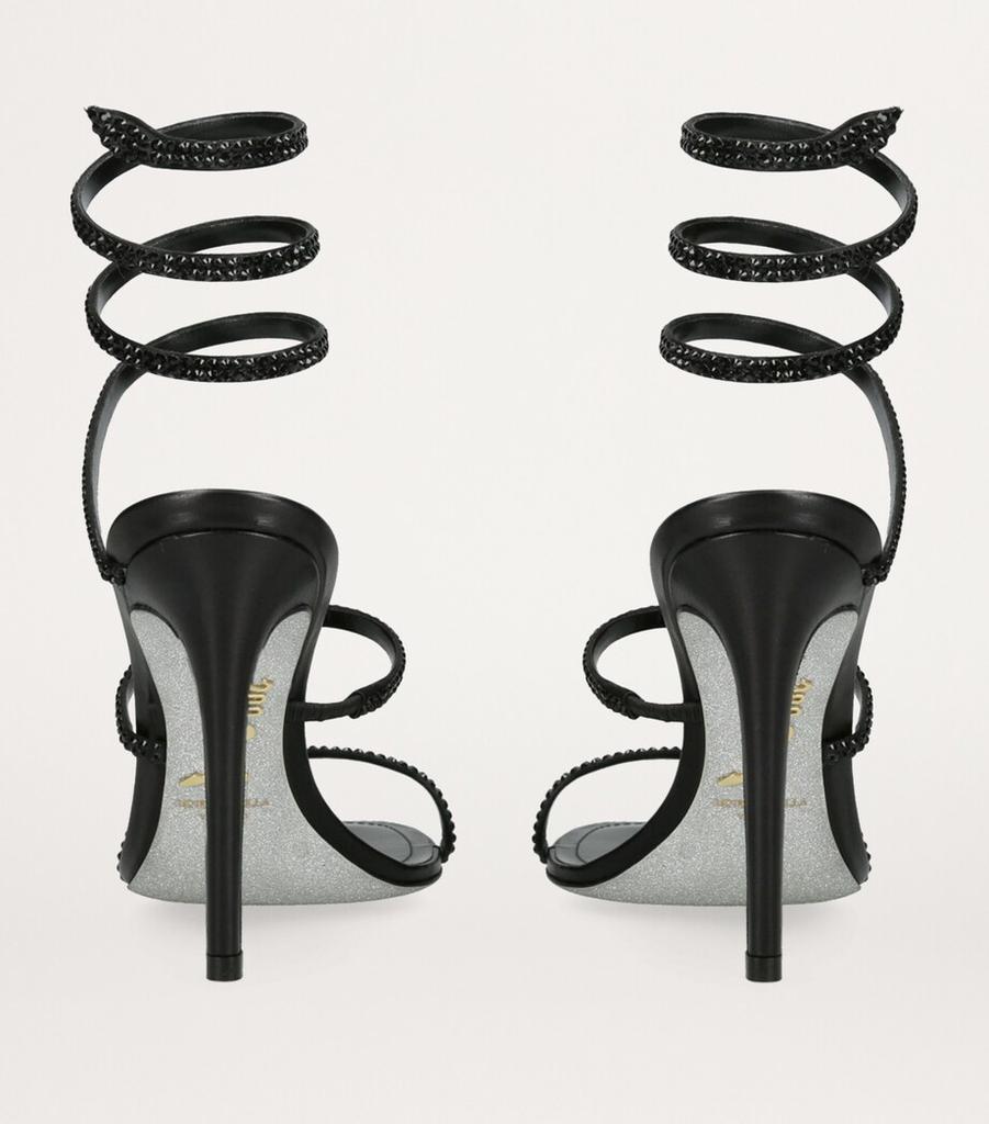 Rene Caovilla Leather Crystal-Embellished Cleo Sandals 105