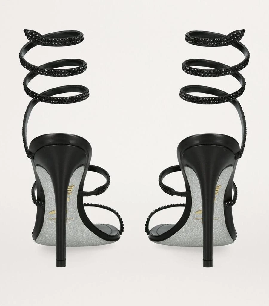 Rene Caovilla Leather Crystal-Embellished Cleo Sandals 105 2