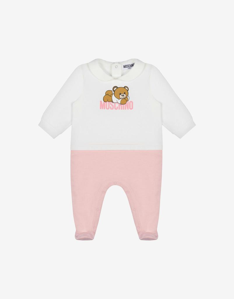 Moschino Organic Cotton Teddy Logo Romper