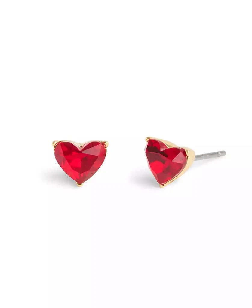 Coach Faux Stone Halo Heart Stud Convertible Earrings 3