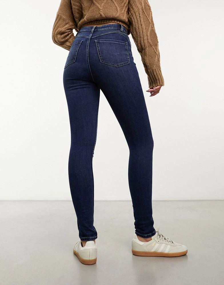 New Look New Look lift and shape skinny jeans in dark blue 2