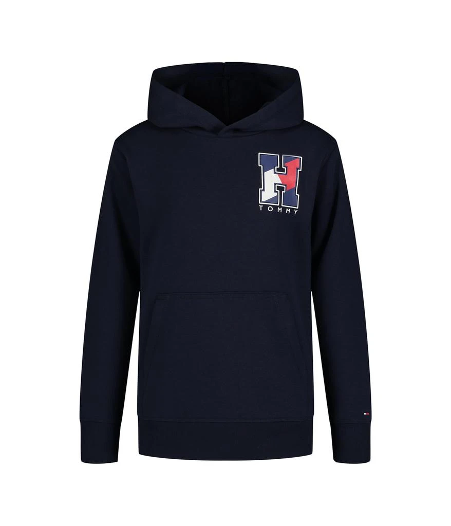 Tommy Hilfiger Kids Large Hilfiger Pullover Hoodie (Little Kid) 1