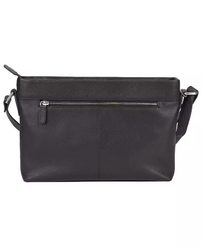 Mancini Leather Goods Pebble Loretta Leather Crossbody Handbag with Organizer 7