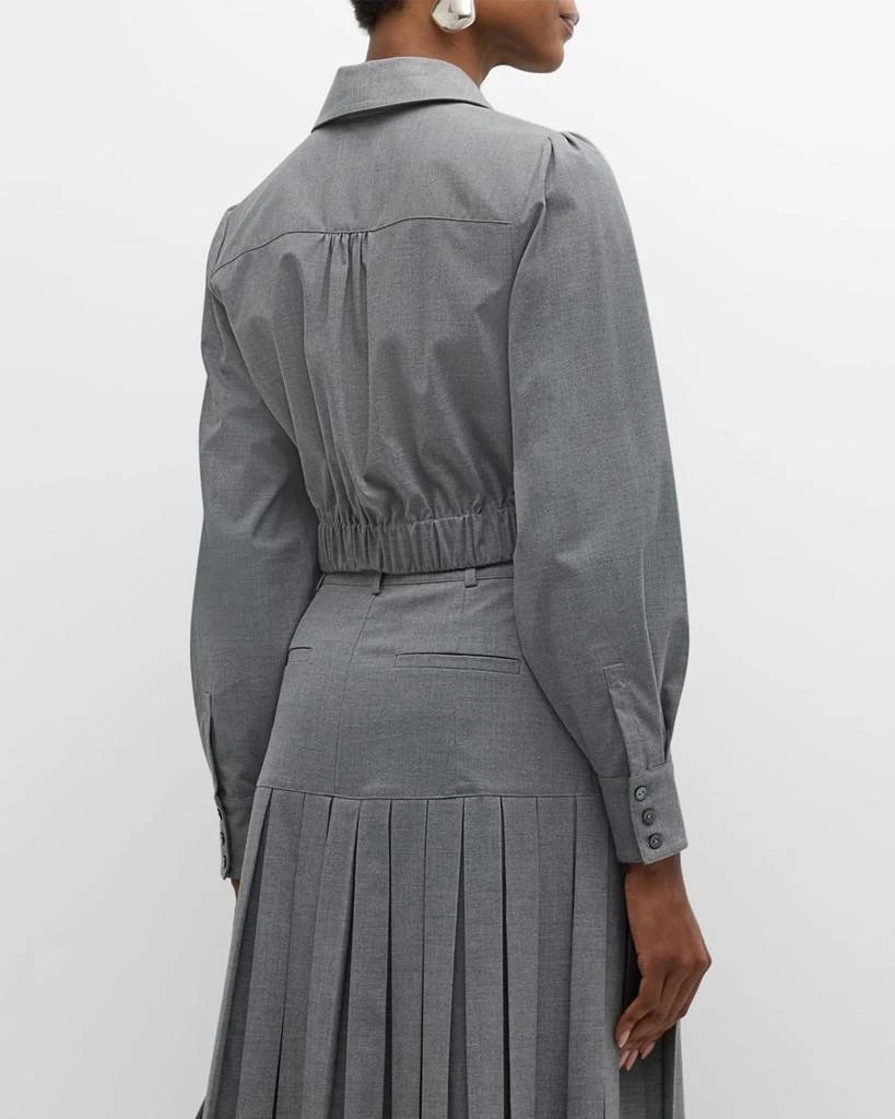 Cinq a Sept Francesca Long-Sleeve Crop Top 6
