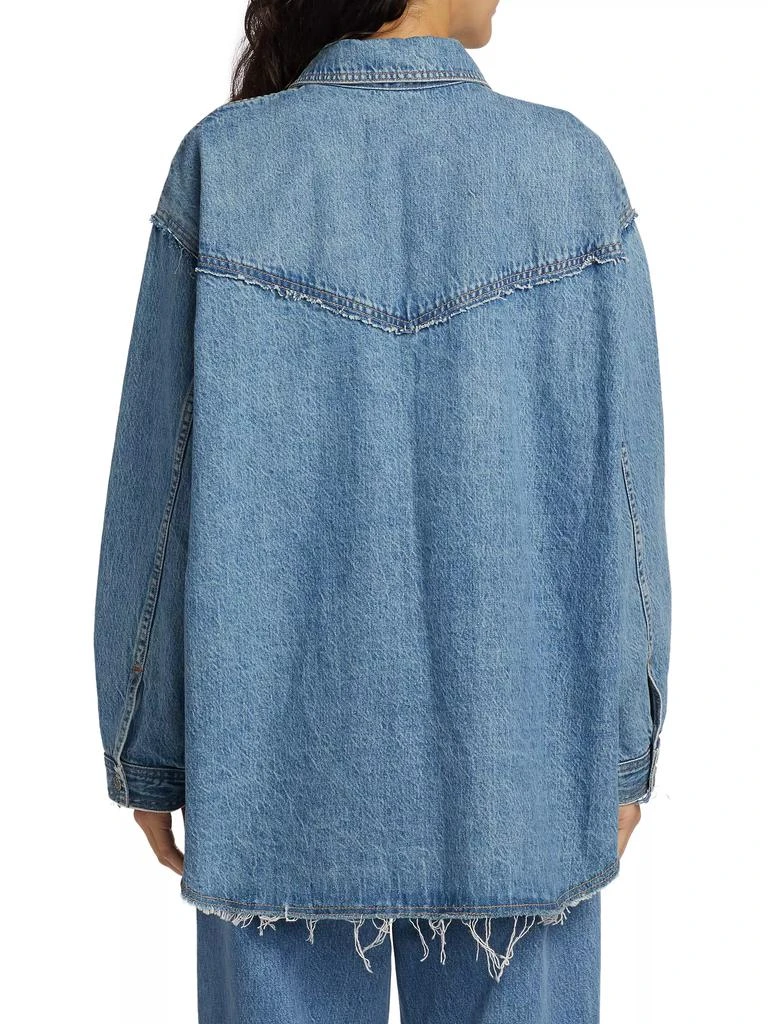 SLVRLAKE Oversized Western Denim Shirt 5