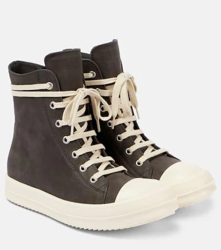 Rick Owens Geobasket suede high-top sneakers 1