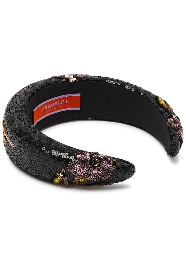 LA DOUBLE J Medici sequin-embellished headband 3