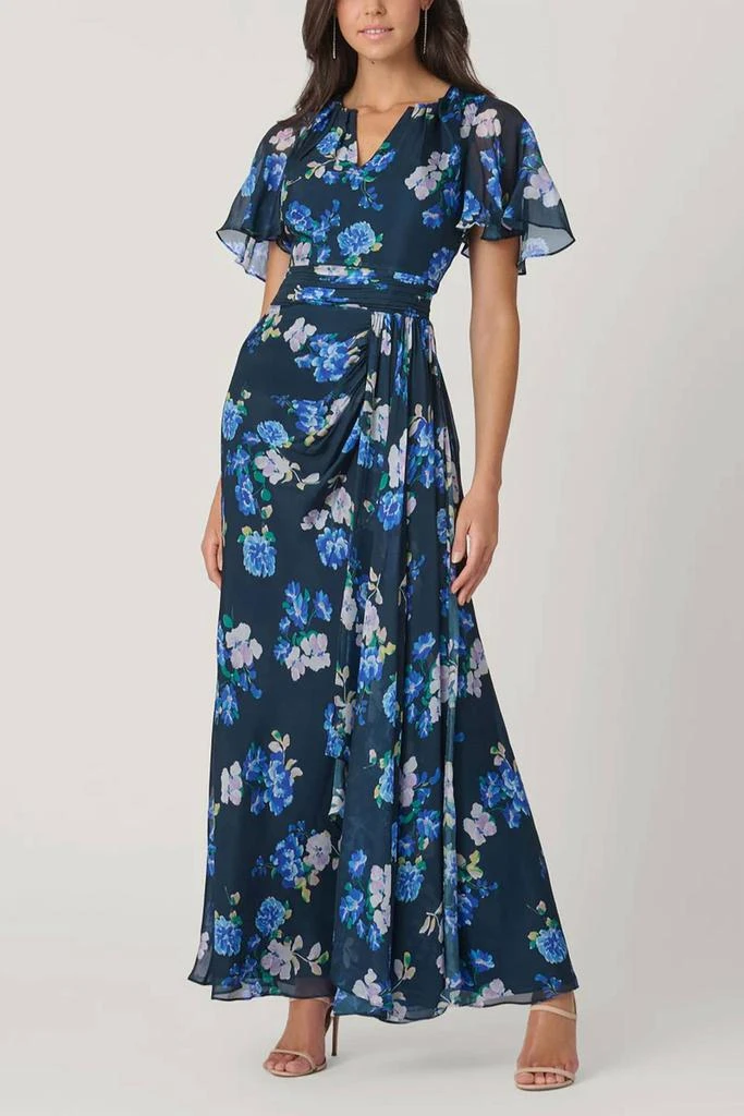 Shoshanna Women's Macie Floral Maxi Dress - Indigo Multi - Size 4 Shoshanna Women's Macie Floral Maxi Dress - Indigo Multi - Size 4