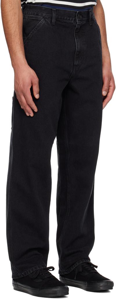 Carhartt WIP Black Single Knee Jeans