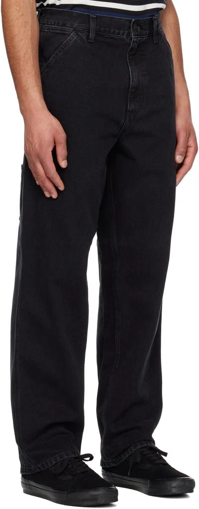 Carhartt WIP Black Single Knee Jeans 2