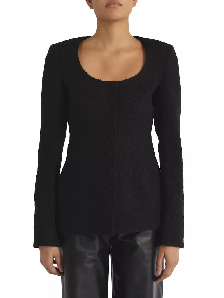 Liberowe Amber Bouclé Wool-Blend Top 3