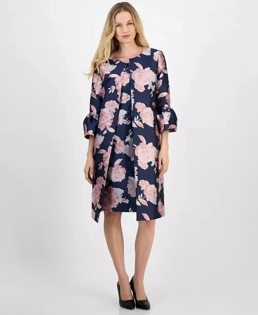 Kasper Women's Floral-Print Jacquard Topper Jacket 2