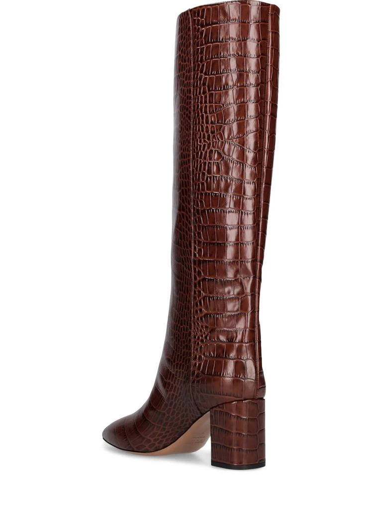 Paris Texas 70mm Anja Croc Embossed Tall Boots 3