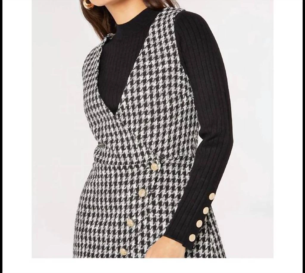 Apricot Apricot - Houndstooth Mini Dress 4