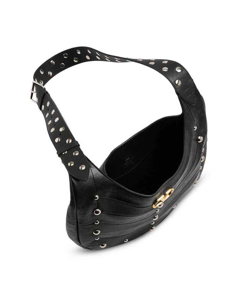 Valentino VLogo Stud Embellished Hobo Leather Shoulder Bag 2