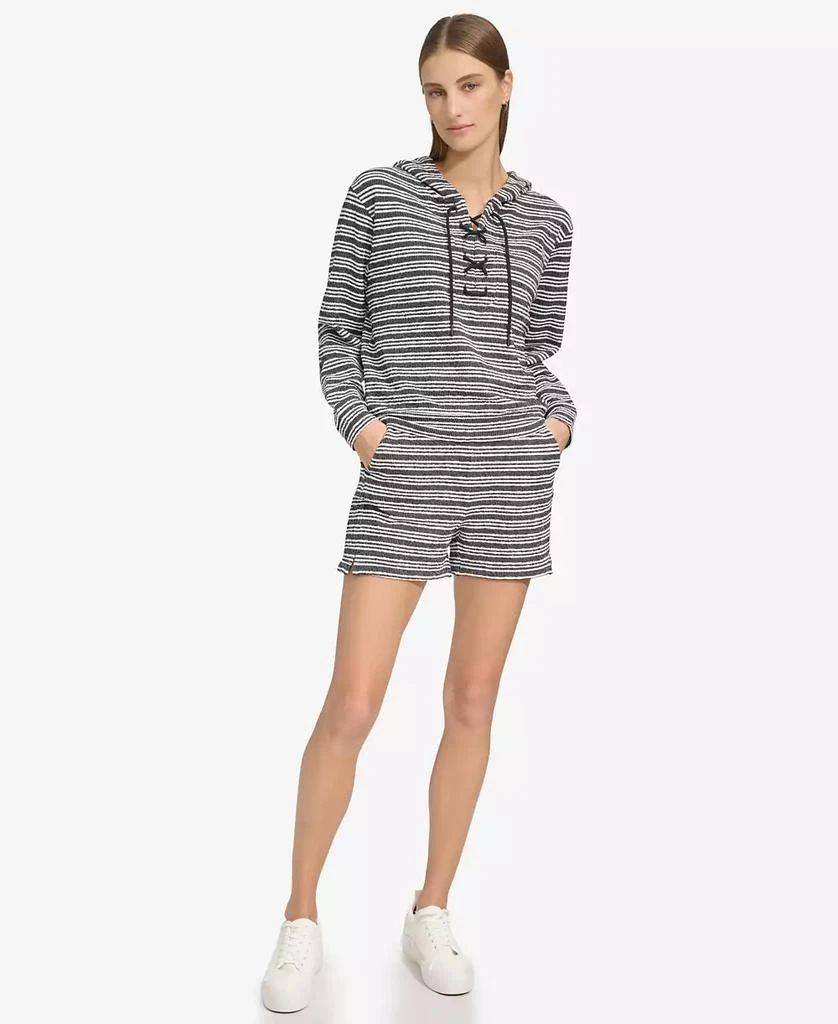Marc New York by Andrew Marc Women's Heritage Striped Lace-Up Hoodie 4