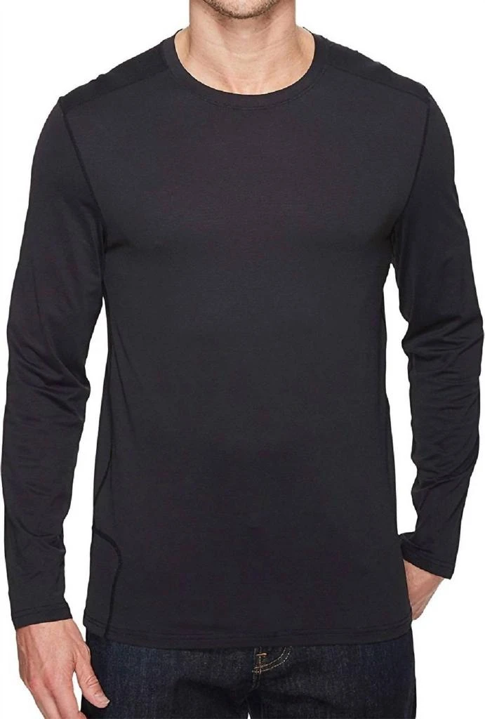 ExOfficio Give-N-Go Performance Base Layer Crew Tee In Black 1