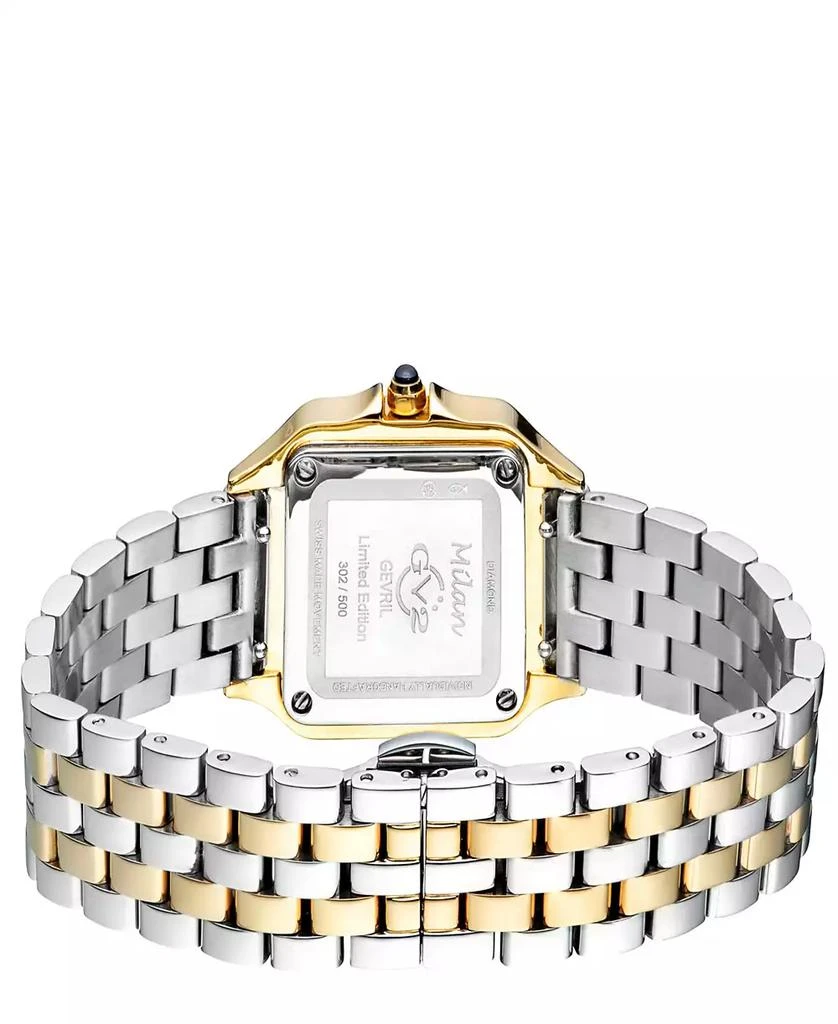 Gevril Women
s Milan Swiss Quartz Two-Tone Stainless Steel Bracelet Watch 27.5mm 3