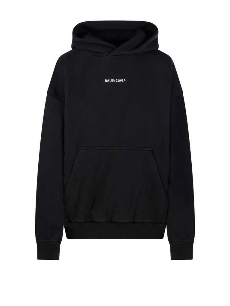 Balenciaga Balenciaga Logo Embroidered Medium-Fit Hoodie 1