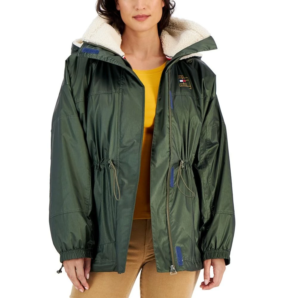 Tommy Hilfiger Women's Hooded Fleece-Trim Utility Jacket 1