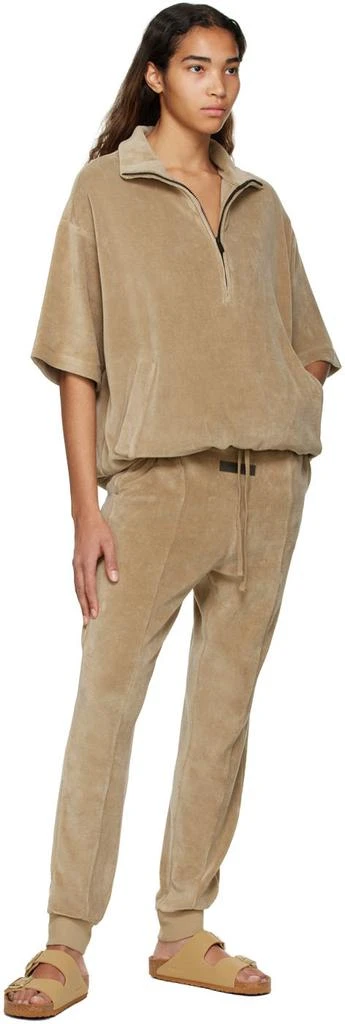 Essentials Tan Cotton Lounge Pants 4
