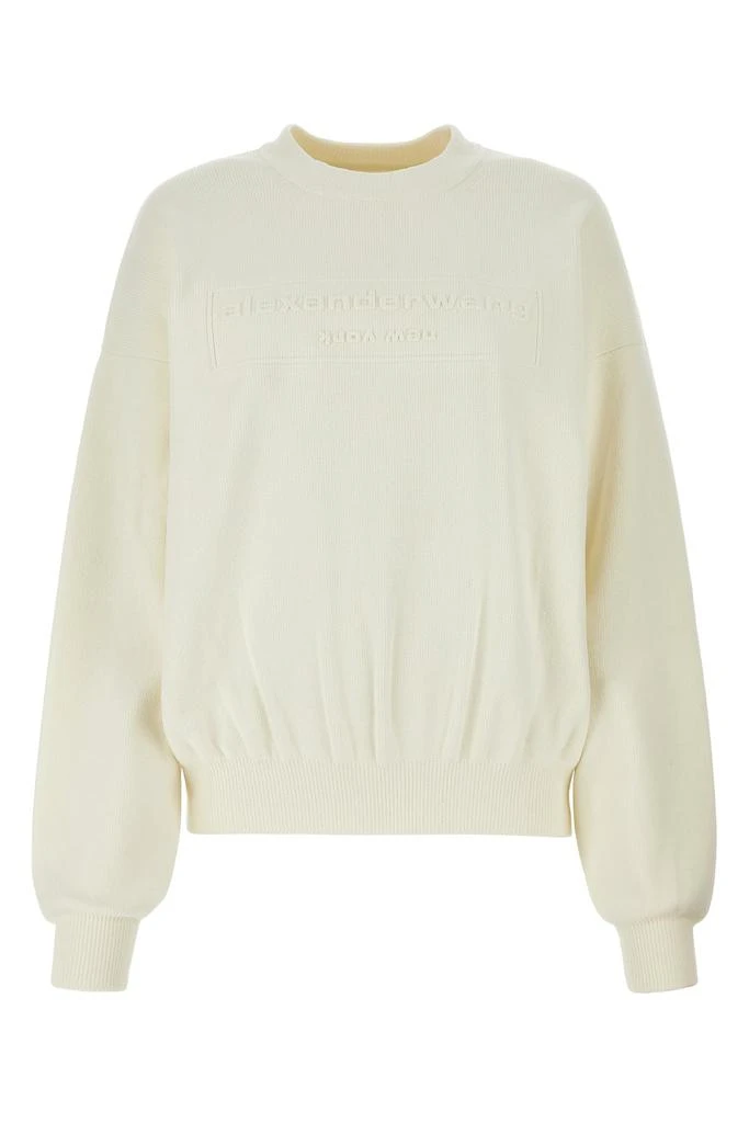Alexander Wang Ivory stretch polyester blend sweater 1