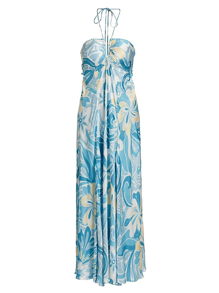 Carla Floral Halter Maxi Dress  On Sale Now with Up to 50% Off | Discover  Exclusive Deals & Savings at BeyondStyle  Authentic Poupette St Barth  Women's|sleeveless|women's|halter|women's apparel|dresses|contemporary|floral|floor-length|a-line|open  ...