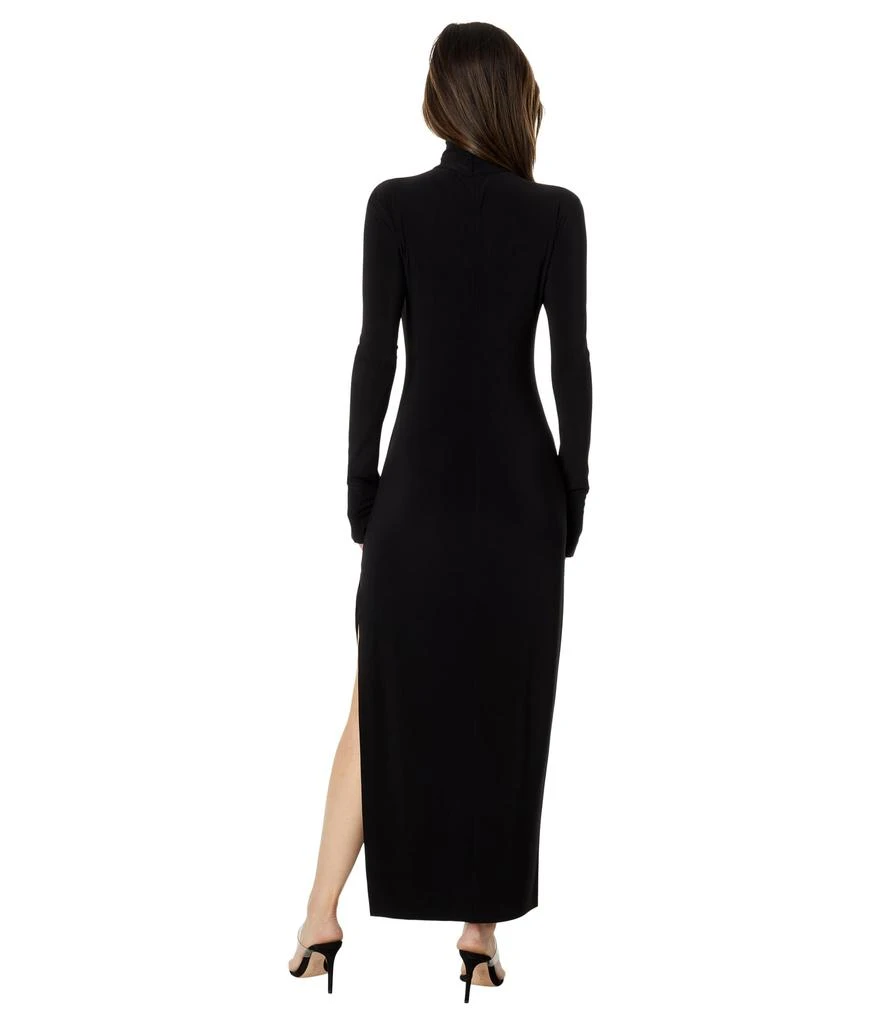 Norma Kamali Long Sleeve Turtleneck Side Slit Gown 2