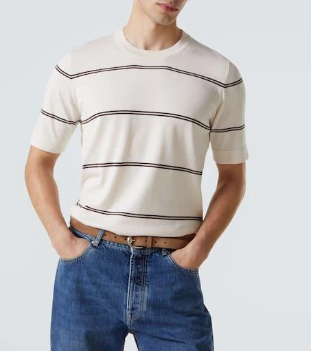 Brunello Cucinelli Striped cotton T-shirt 5