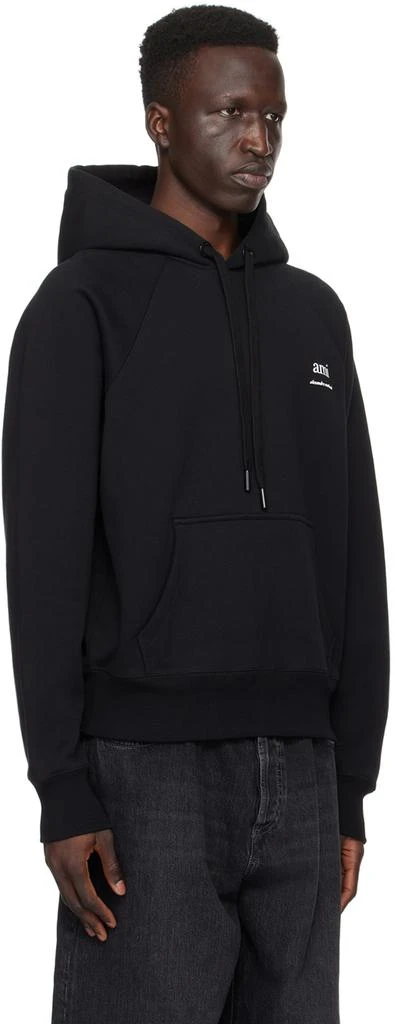 AMI Paris Black Printed Hoodie 2