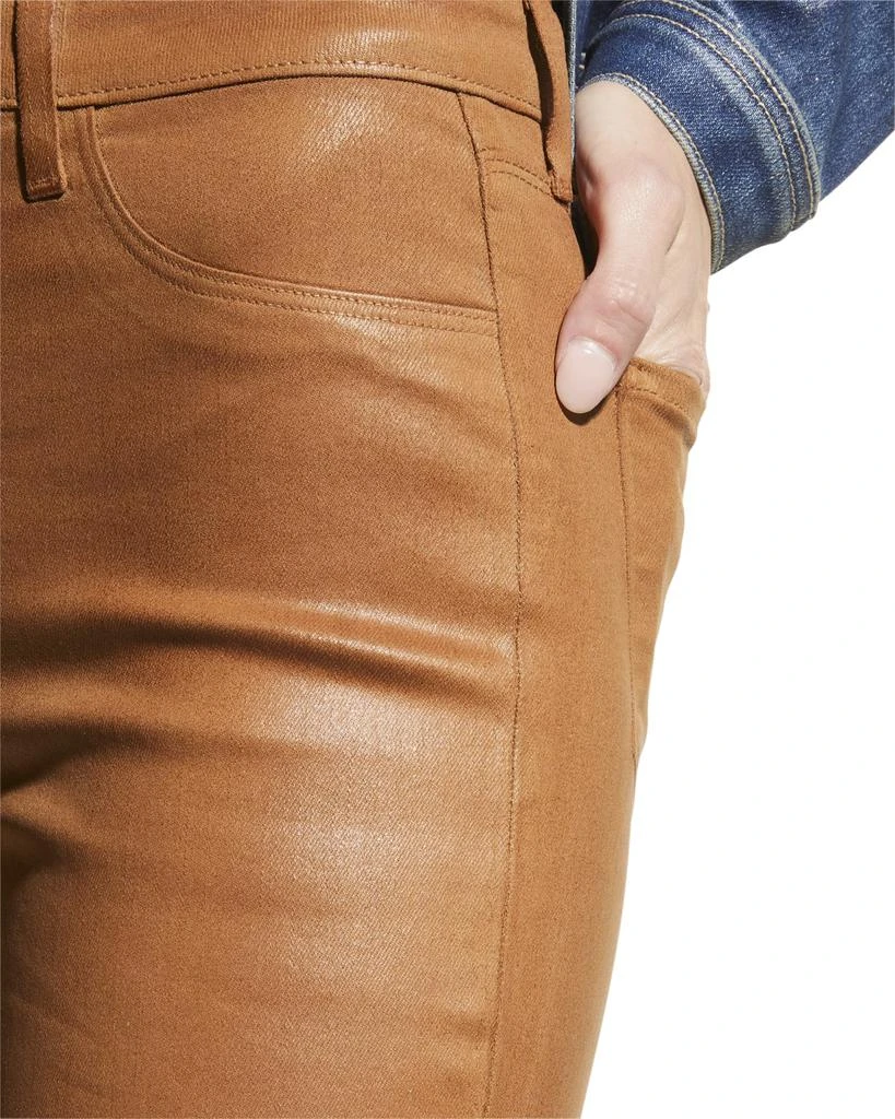 L'Agence Kendra High-Rise Coated Crop Flare Jeans 5