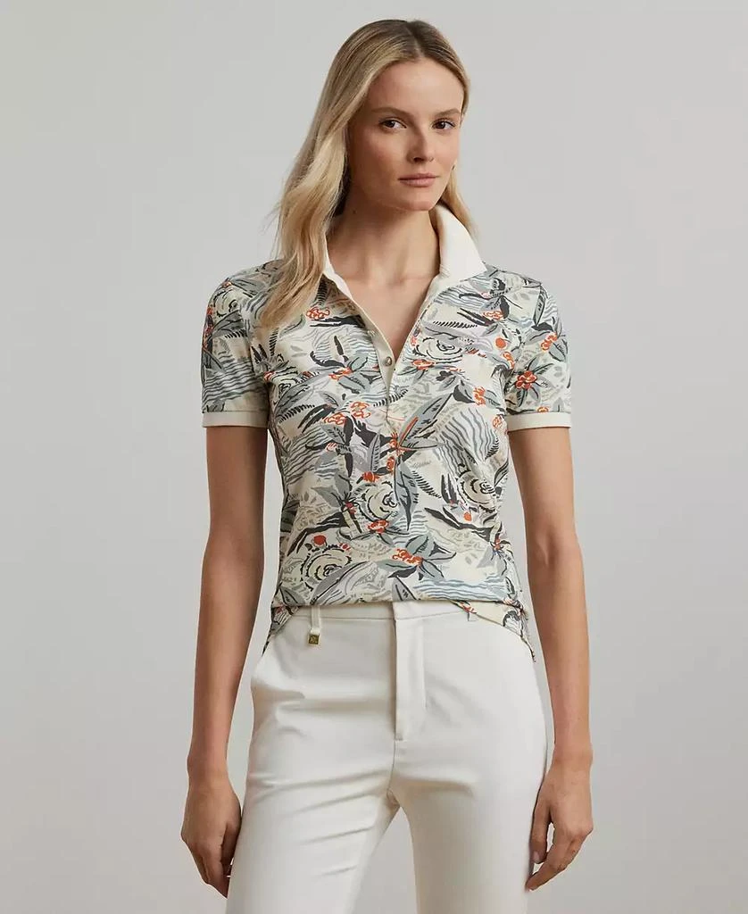 Ralph Lauren Women's Print Stretch Piqué Polo Shirt 1