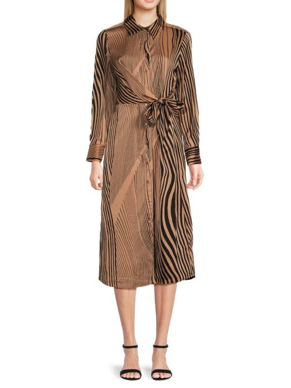 Tahari Print Midi-Shirtdress 1