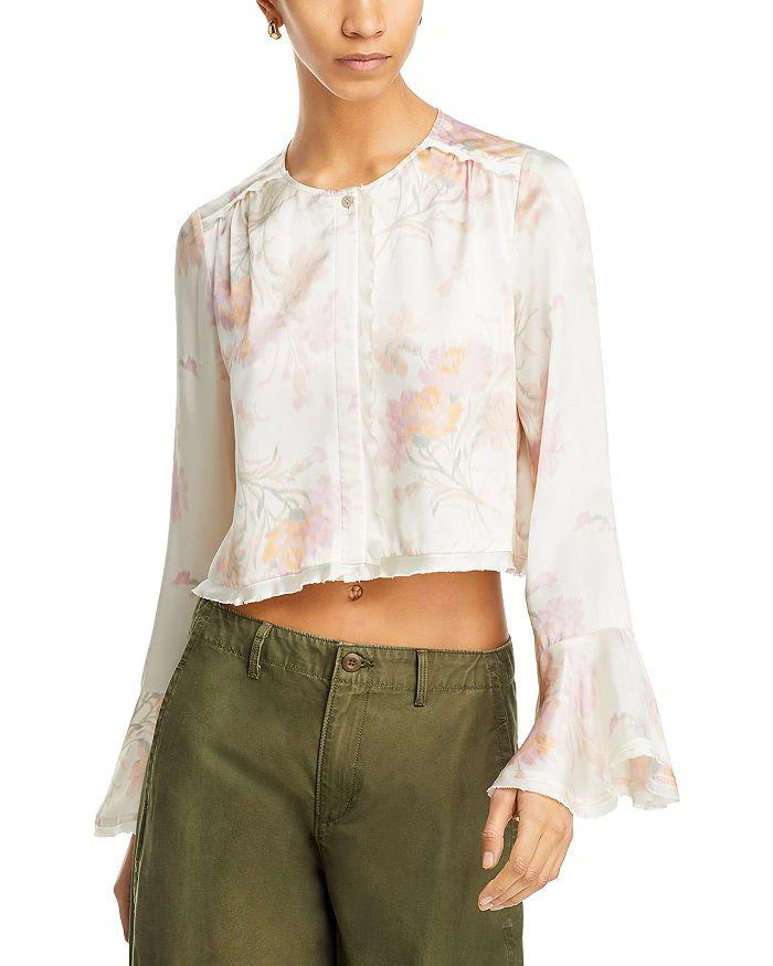 LOVESHACKFANCY Lyndon Silk Floral Blouse 1