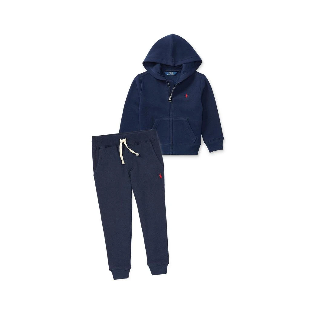 Polo Ralph Lauren Kids Cotton Blend Fleece Hoodie (Little Kids) 3