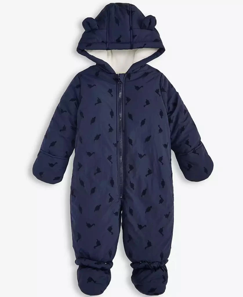 First Impressions Baby Boys Hooded Dino-Flocked Footed Snowsuit, Macy
s Exclusive